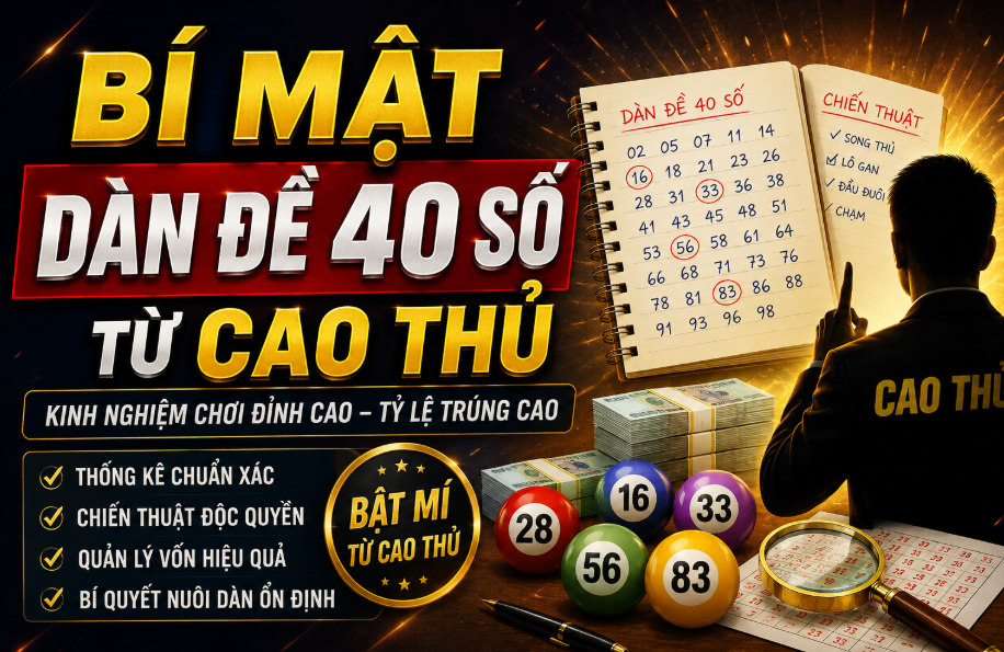 Bí mật dàn đề 40 số từ cao thủ