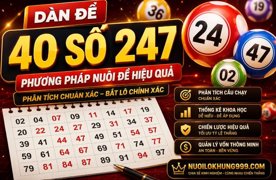 Dàn đề 40 số 247 tại nuôi lô khung 999