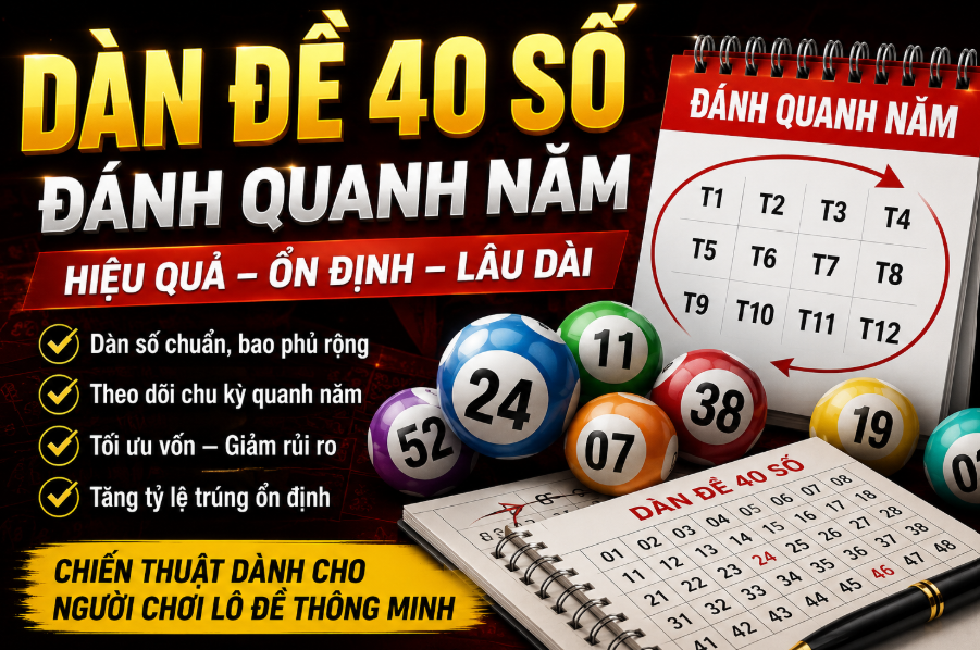 Dàn đề 40 số đánh quanh năm tại nuôi lô khung 999
