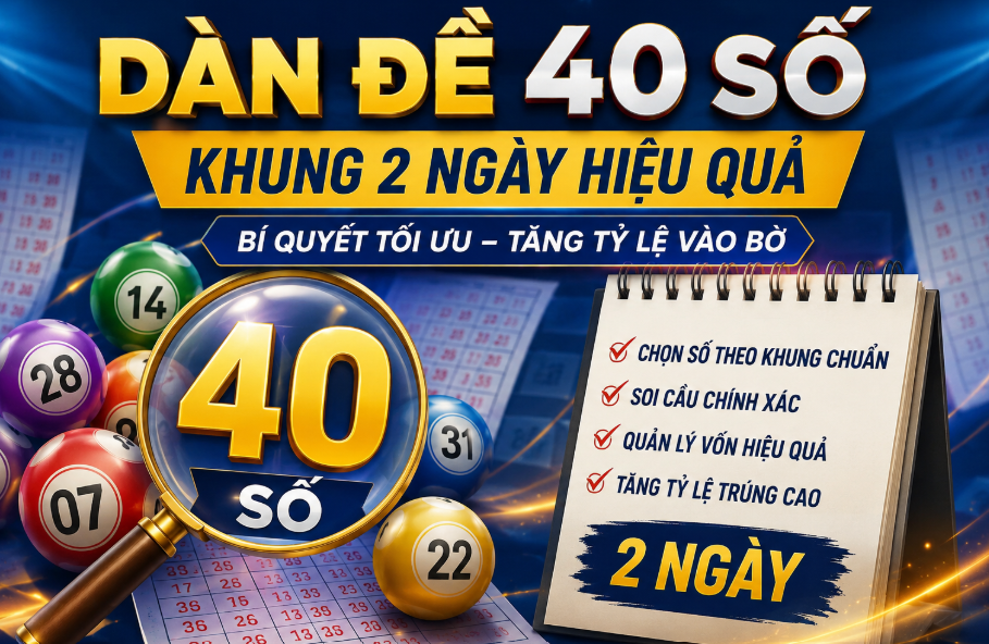 Dàn đề 40 số khung 2 ngày hiệu quả