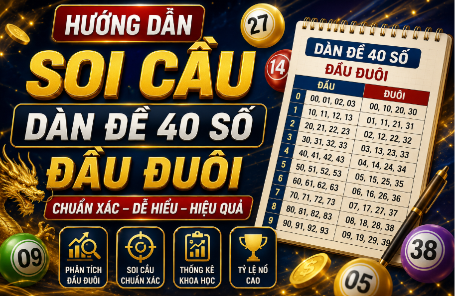 Hướng dẫn soi cầu dàn đề 40 số đầu đuôi