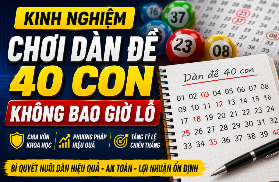 Kinh nghiệm chơi dàn đề 40 con không bao giờ lỗ