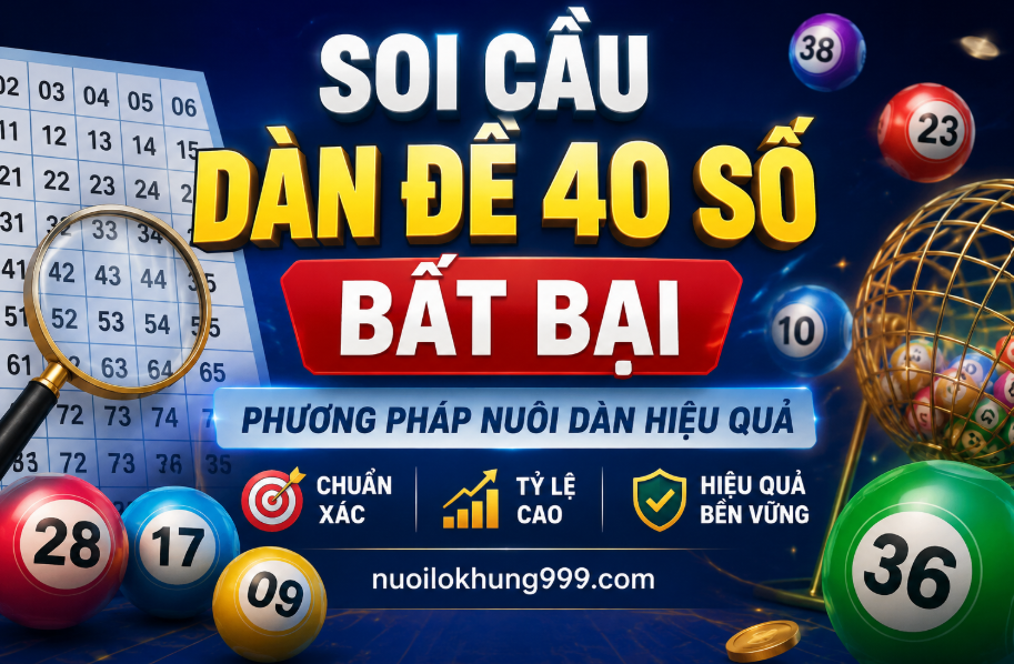 Soi cầu dàn đề 40 số bất bại