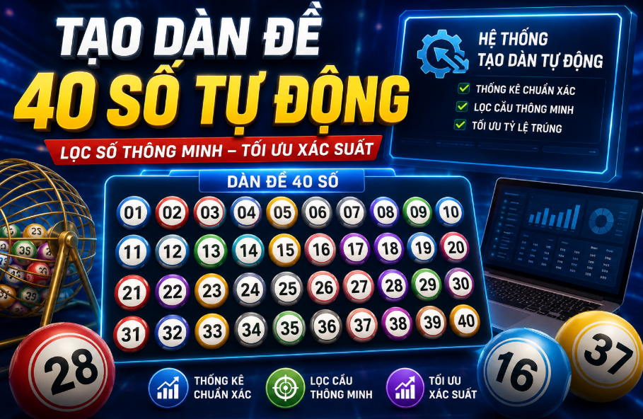 Tạo dàn đề 40 số tự động tại nuôi lô khung 999