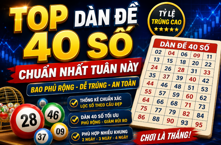 Top dàn đề 40 số chuẩn nhất tuần này
