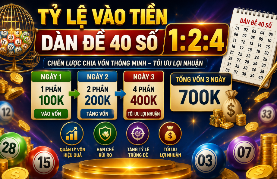 Tỷ lệ vào tiền dàn đề 40 số tại nuôi lô khung 999